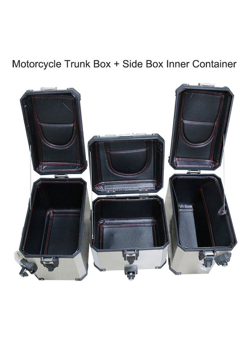 3-Piece Motorcycle Trunk Box With Inner Container