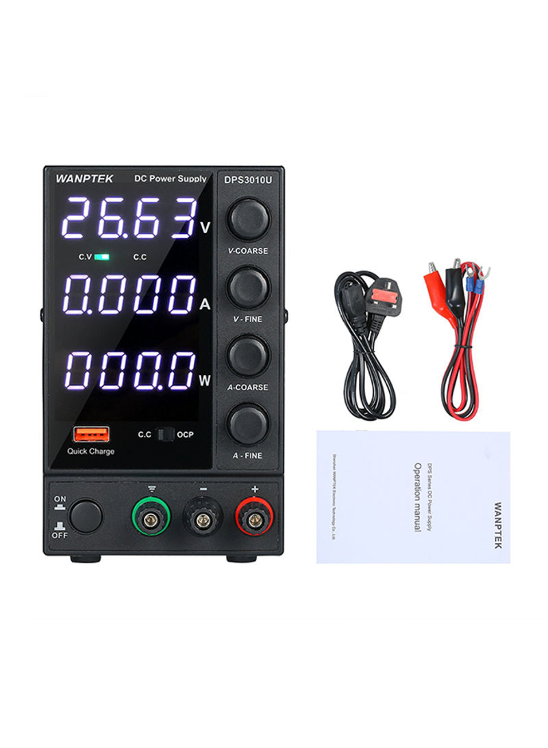 DC Power Supply With LED Display Black 30centimeter