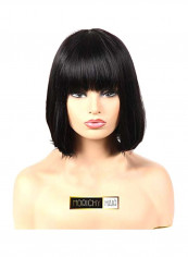 Straight Short Bob Hair Wig Black 10inch reviews Straight Short Bob Hair Wig Black 10inch