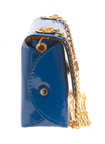 Twist Fastening Shoulder Bag Blue