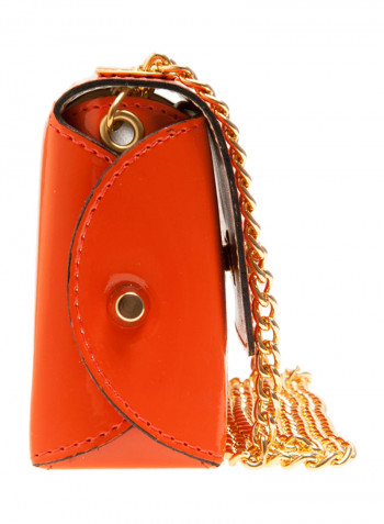 Twist Fastening Shoulder Bag Orange