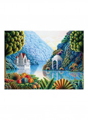 1000-Piece Teal Lake Jigsaw Puzzle Set 1936