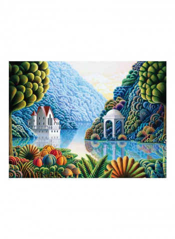 1000-Piece Teal Lake Jigsaw Puzzle Set 1936