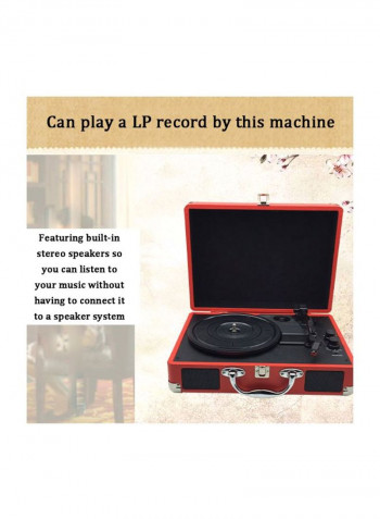 Retro Vinyl Turntable I4529R Red/Silver