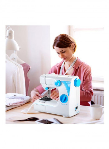 Reverse Function Adjustable Sewing Machine White/Blue