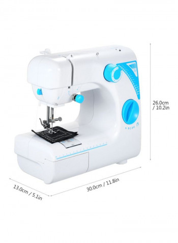 Reverse Function Adjustable Sewing Machine White/Blue