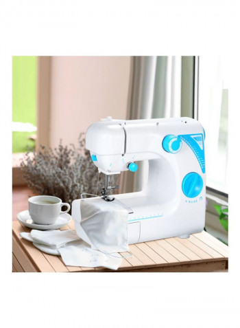 Reverse Function Adjustable Sewing Machine White/Blue