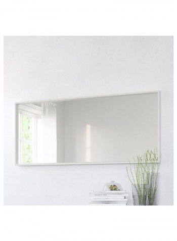 Rectangular Shaped Mirror White 150x65centimeter