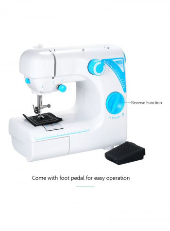 Reverse Function Adjustable Sewing Machine White/Blue