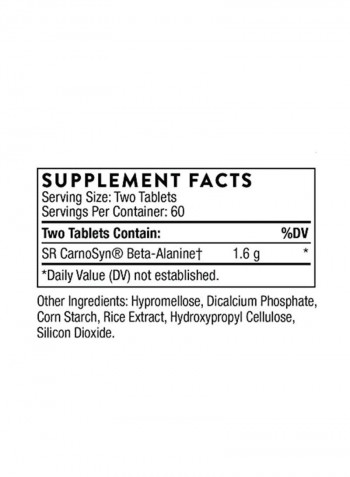 Beta Alanine-SR Dietary Supplement - 120 Tablets