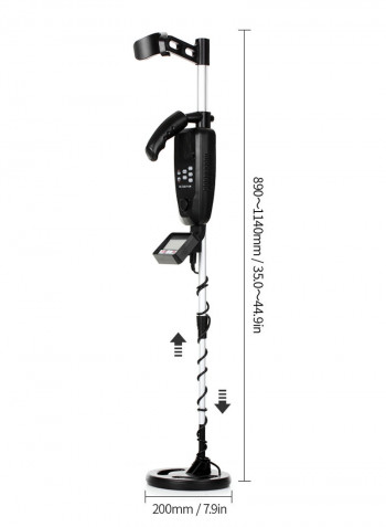 High Sensitivity Underground Metal Detector MD3500 Black Black 72.00X16.00X23.00cm