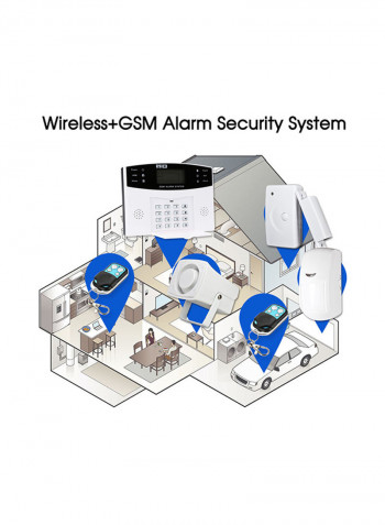 Wireless Home Burglar Security Alarm System Detector Sensor Kit White