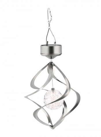 Outdoor Durable Color-Changing Wind Chime Light Silver 34 x 15centimeter