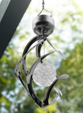 Outdoor Durable Color-Changing Wind Chime Light Silver 34 x 15centimeter