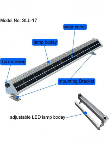 Solar Wall Washer Light Grey 40 x 4 x 5inch