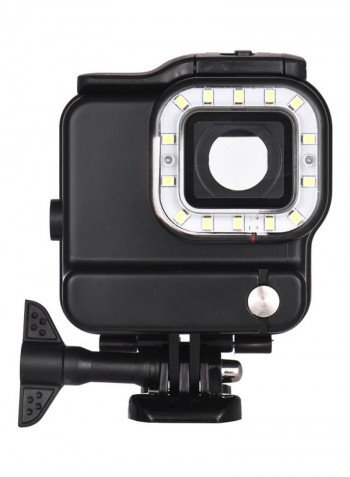 Waterproof 2-In-1 Action Camera Case With LED Light 8 x8.5x4centimeter Black/White