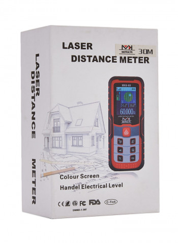 Laser Distance Meter With Handel Multicolour 30meter