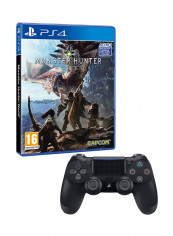 لعبة الفيديو 'Monster Hunter: World' مع ذراع تحكم لاسلكي دوال شوك 4 - بلاي ستيشن 4 (PS4)