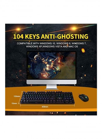 Rainbow Backlit Mechanical Gaming Keyboard