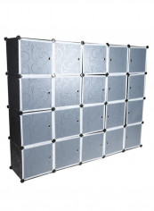 20 Cubes Modular Storage Wardrobe Black