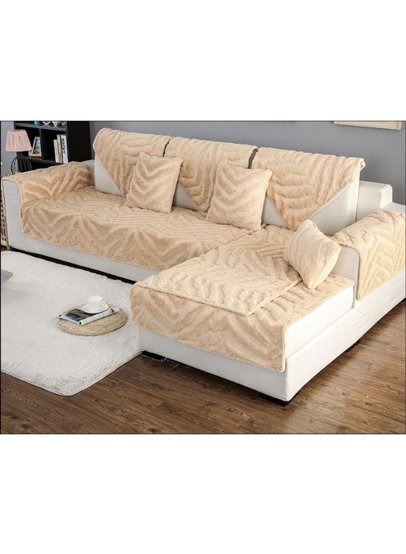 Modern Thicken Anti-Slip Sofa Slipcover Brown 90 x 210centimeter