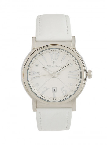 Men's Leather Analog Wrist Watch L1153WWW