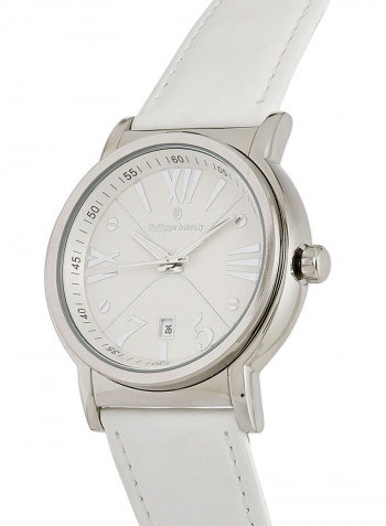 Men's Leather Analog Wrist Watch L1153WWW
