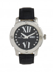 Men's Leather Analog Wrist Watch L1331WBB