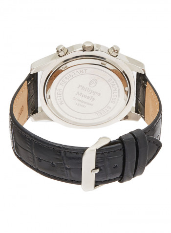 Men's Leather Analog Wrist Watch LS1151WBB