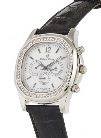 Men's Leather Analog Wrist Watch LS1151WBB