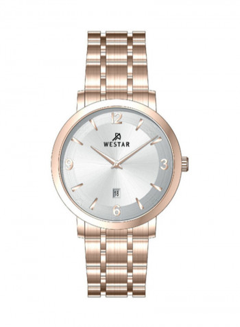 Men's Stainless Steel Quartz Analog Wrist Watch With Date Display 50220PPN607