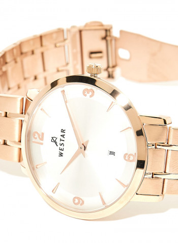 Men's Stainless Steel Quartz Analog Wrist Watch With Date Display 50220PPN607