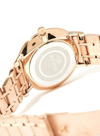 Women's Stainless Steel Quartz Analog Wrist Watch With Date Display 40220PPN607