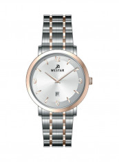 Women's Stainless Steel Quartz Analog Wrist Watch With Date Display 40220SPN607