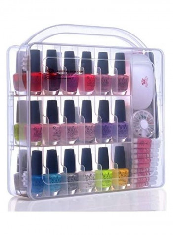Portable Gel Nail Polish Organizer متعدد الألوان