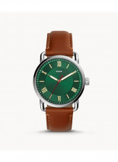 Men's Copeland Three-Hand Luggage Leather Strap Wrist Watch FS5737
