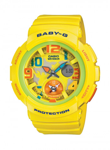 Women's Rubber Analog/Digital Watch BGA-190-9BDR