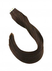 Remy Tape In Hair Extension Dark Brown 20inch reviews Remy Tape In Hair Extension Dark Brown 20inch