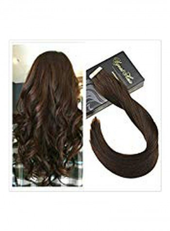 Remy Tape In Hair Extension Dark Brown 20inch