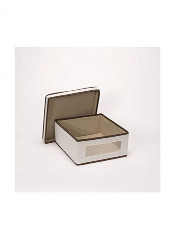 3-Piece Vision Storage Boxes With Lids Natural Brown
