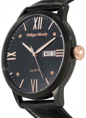 Men's Leather Analog Watch L1063BRBB