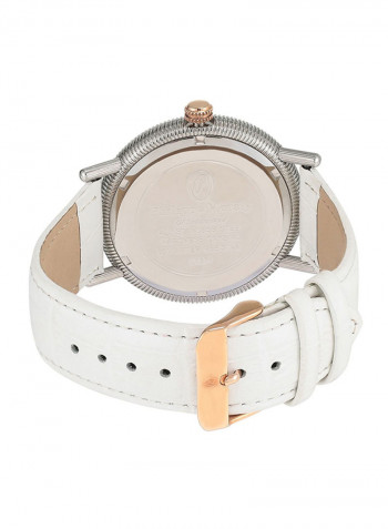 Men's Leather Analog Watch L1371CRWW