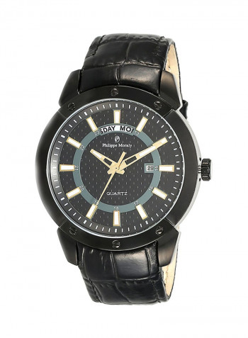 Men's Leather Analog Watch L1373BGBB