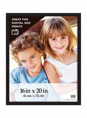 Wooden Wall Photo Frame Black 20x16inch