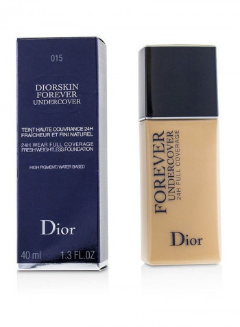 Diorskin Forever Undercover 24H Wear Full Coverage Foundation 015 Tender Beige