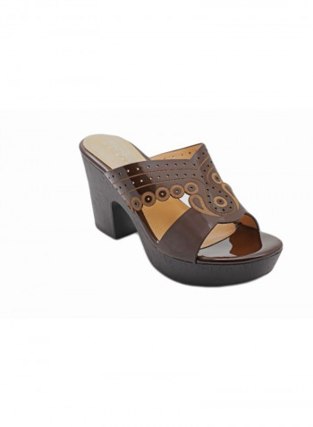 Formal Wedge Heel Sandal Brown/Beige