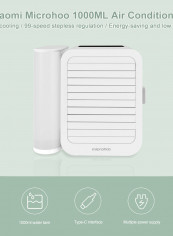 1000ml 99-Speed Touch Screen Type-C Cooling Fan Air Conditioner Humidifier White 22cm