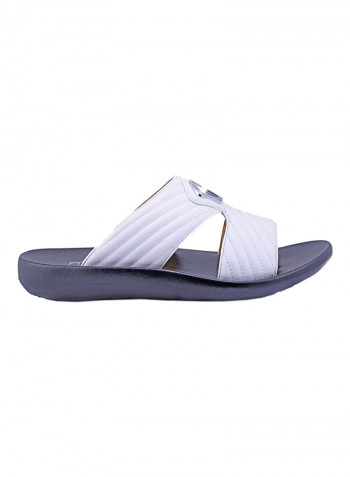 Quilted Arabic Sandals White