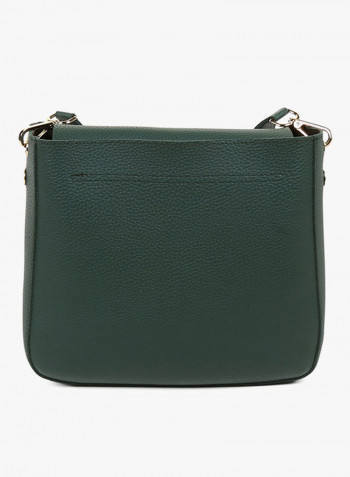 Flap Closure Shoulder Bag Green