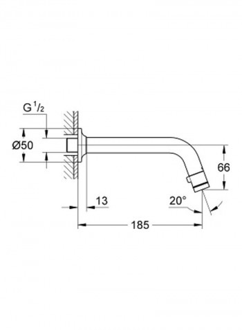 Universal Wall-Mounted Tap Silver
